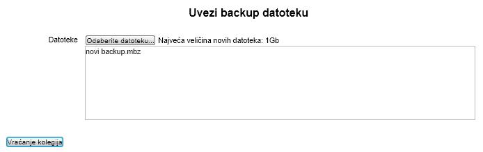 Nova backup datoteka