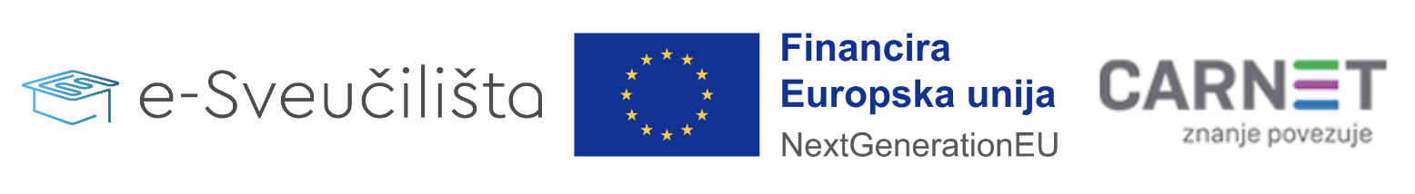 Logo - projekt e-Sveučilišta, Financira Europska unija - NextGenerationEU