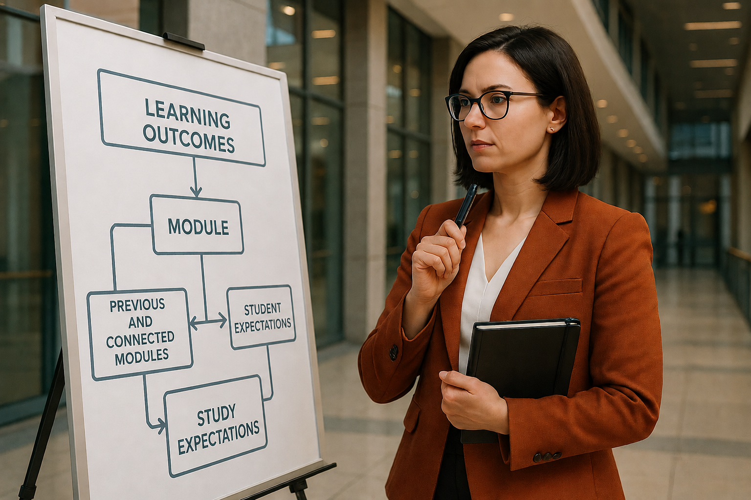 Learning outcomes influence module design, subsequently study expectations and student expectations.
